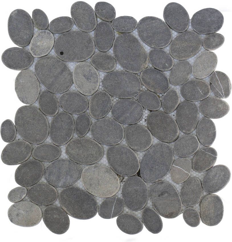 Stabigo Oval Grey mozaiek 30x30 cm grijs mat