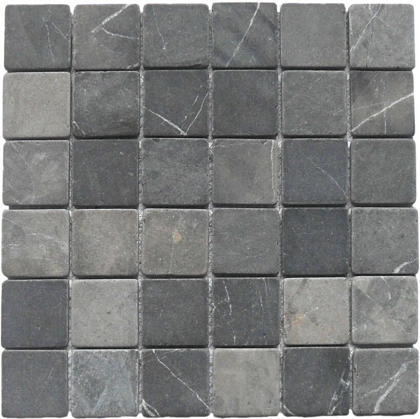 Stabigo Parquet 5x5 Gray Tumble mozaiek 30x30 cm grijs mat