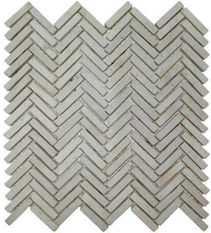 Stabigo Parquet F 1x4.8 Cream mozaiek 30x30 cm creme mat