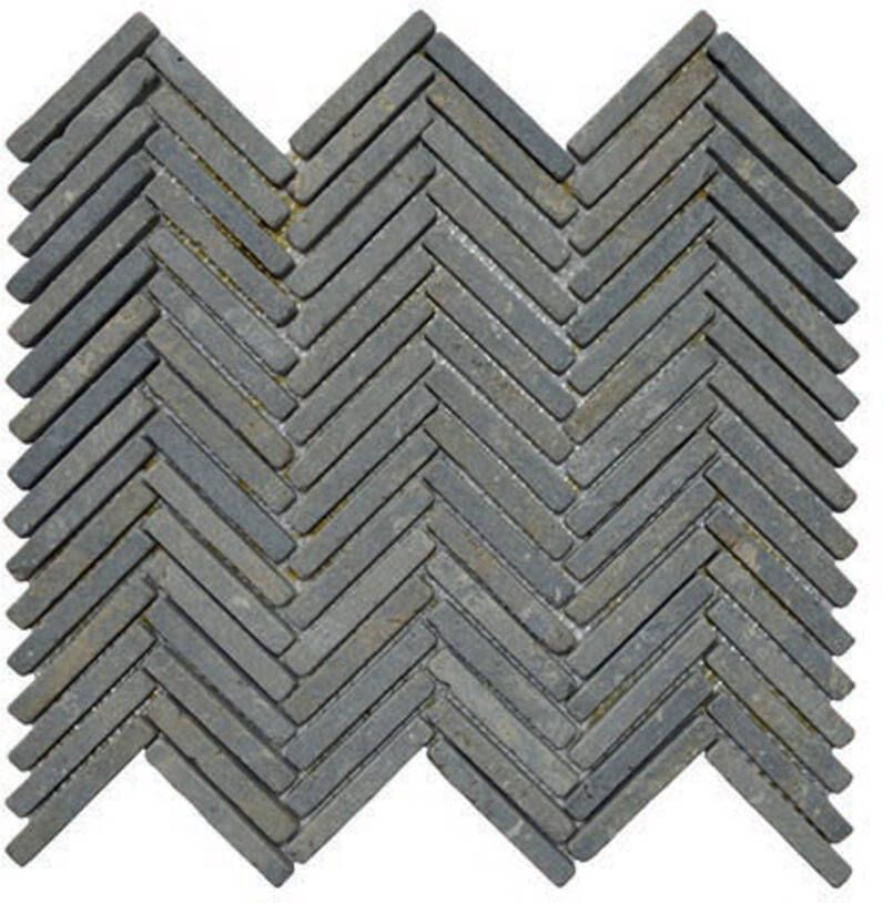 Stabigo Parquet F 1x7.3 Light Grey mozaiek 30x30 cm grijs mat