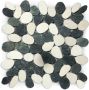 Stabigo Pebble Sliced Mix Black and White mozaiek 30x30 cm multicolor mat - Thumbnail 1