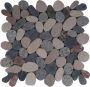 Stabigo Pebble Sliced Mix CTBBR mozaiek 30x30 cm multicolor mat - Thumbnail 1