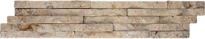 Stabigo Stone Panel Wandtegel | 10x50 cm |Bruin