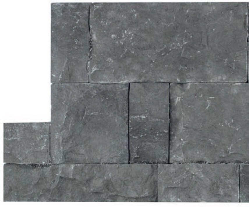 Stabigo Wall Cladding 10 Grey steenstrips 25x50 cm grijs mat