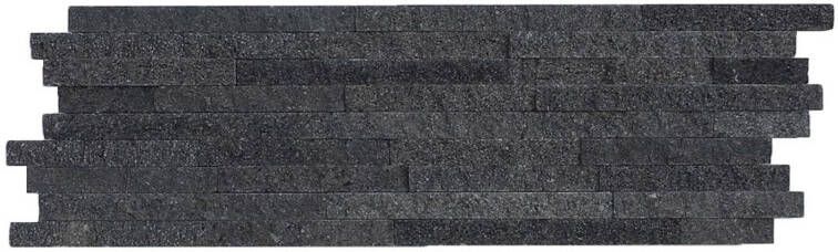 Stabigo Wall Cladding Horizontal 14 Lava steenstrips 14x40 cm zwart mat