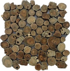 Stabigo Wood panels 06 Coin Root houtpaneel 30x30 cm bruin mat
