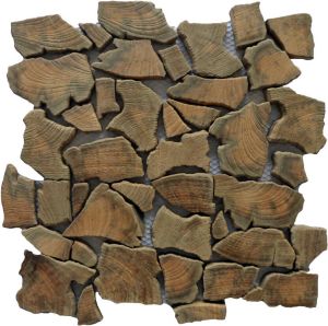 Stabigo Wood panels 07 Natural Root houtpaneel 30x30 cm bruin mat