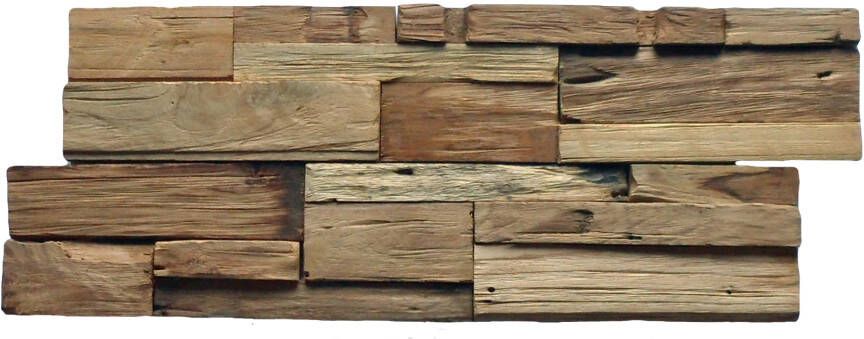 Stabigo Wood panels 08 Random houtpaneel 20x50 cm bruin mat