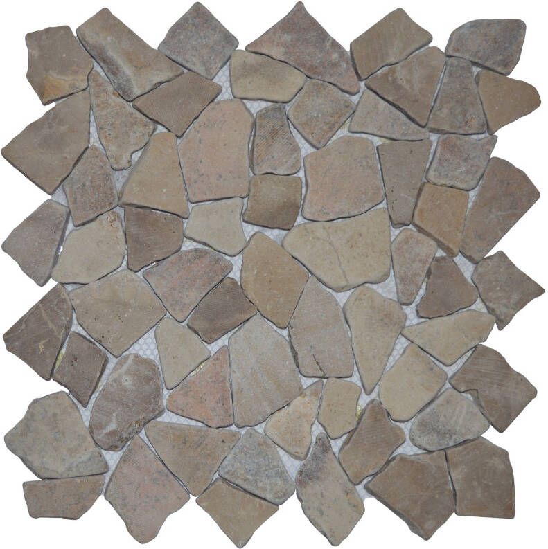 Stabigo Y Light Brown mozaiek 30x30 cm bruin mat