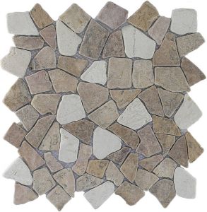 Stabigo Y Mix Yucatan Brown Cream mozaiek 30x30 cm multicolor mat