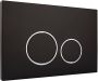 StarBlueDisc Doppio 30 bedieningsplaat zwart mat met verchroomde designringen - Thumbnail 1