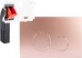 StarBlueDisc Doppio 55 bedieningsplaat rose goud mat met toiletblokhouder - Thumbnail 1