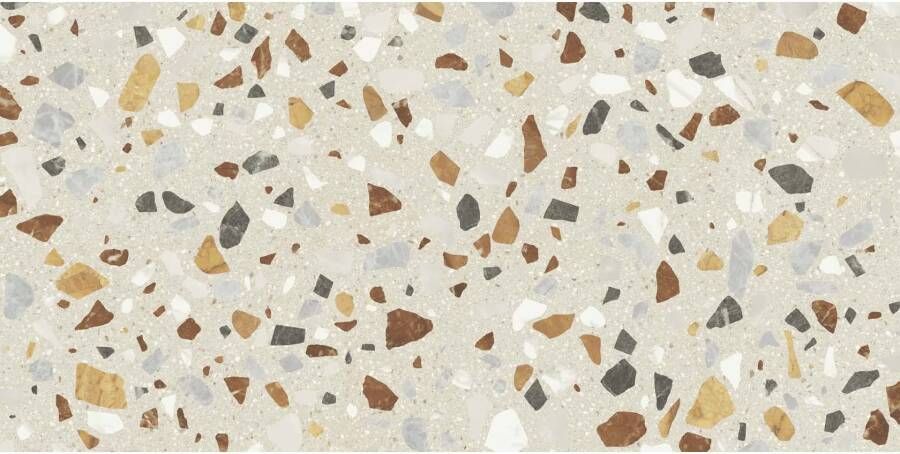 STN Cerámica Crisp XL Vloer- en wandtegel | 59.5x119 cm | Gerectificeerd | Terrazzo | Mat Beige