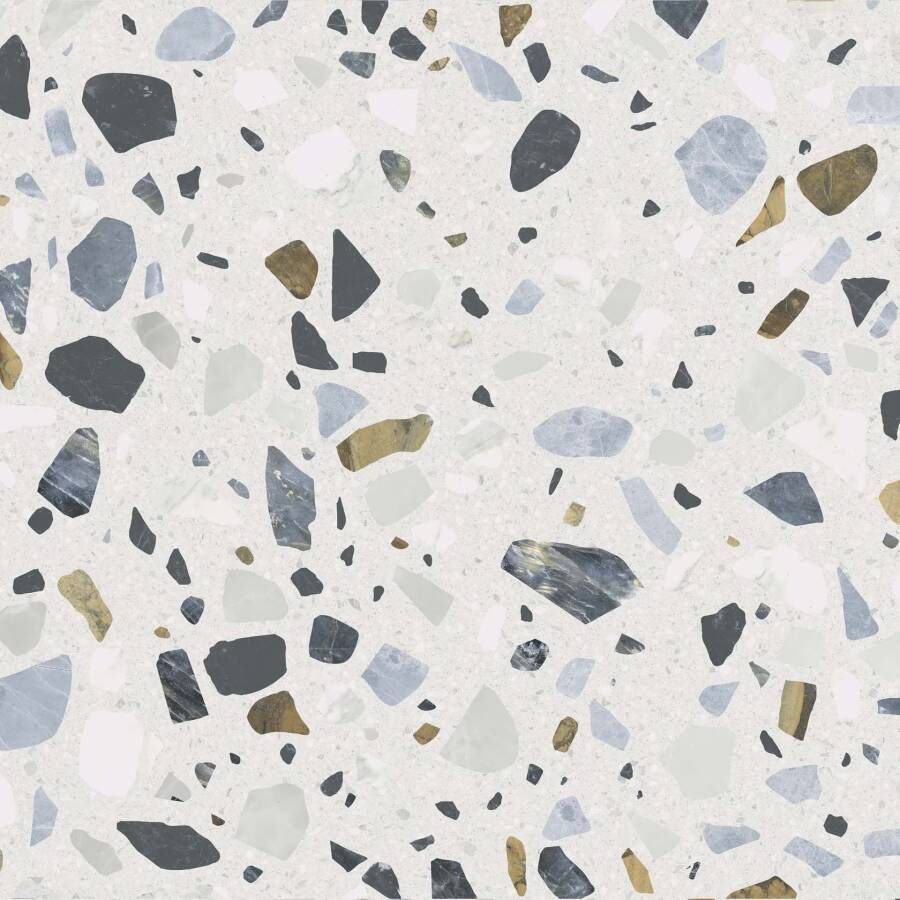 STN Cerámica Crisp XL Vloer- en wandtegel | 60x60 cm | Gerectificeerd | Terrazzo | Mat Wit