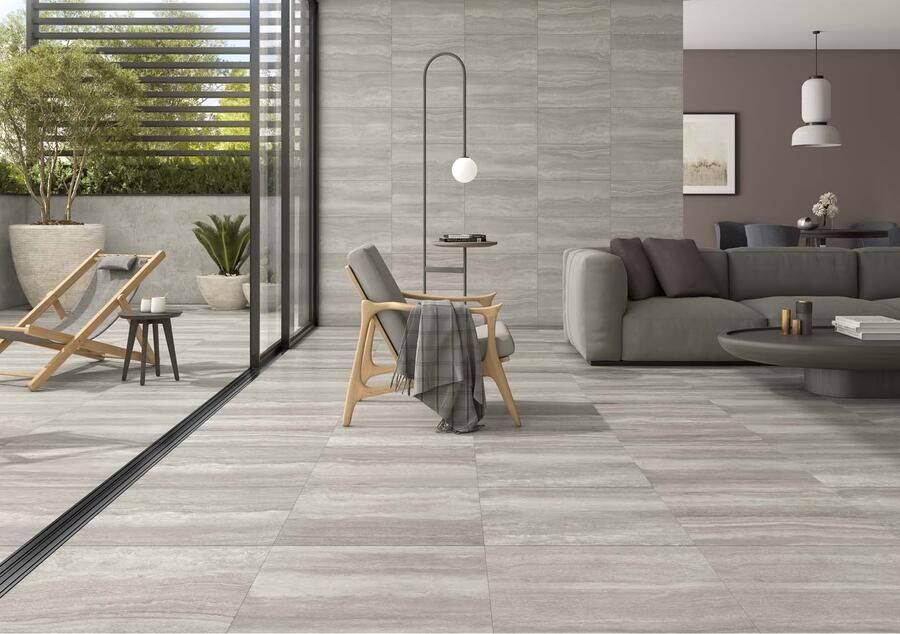 STN Cerámica Cupid Vloer- en wandtegel | 60x60 cm | Gerectificeerd | Natuursteenlook | Mat Lichtgrijs