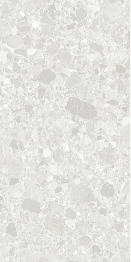 STN Cerámica Inlay Vloer- en wandtegel | 60x120 cm | Gerectificeerd | Terrazzo | Gepolijst Wit - Foto 2