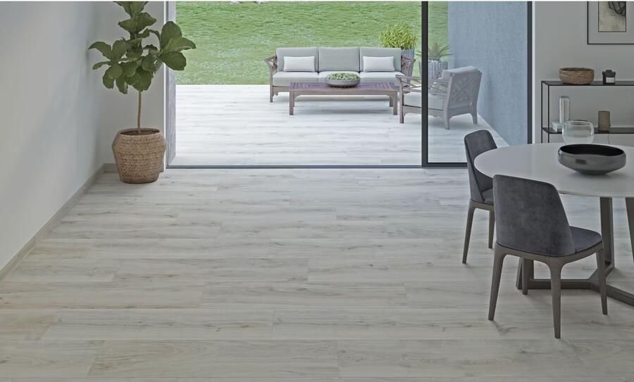 STN Cerámica Versat Vloer- en wandtegel | 30x149.5 cm | Gerectificeerd | Houtlook | Mat Grijs