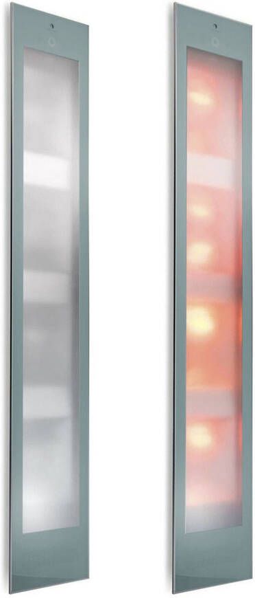 Sunshower Square Deluxe UV en infrarood inbouw 187x32 cm grijs