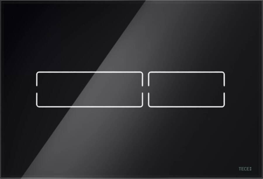 Tece Bedieningsplaat Lux | Touch free | Met elektronische spoeler | Glas | Zwart