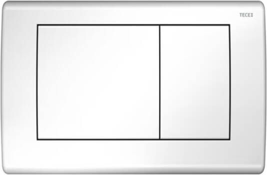 Tece Bedienpaneel Planus | Dualflush | Voor inbouwreservoir | 2 knops | RVS | Glanzend wit