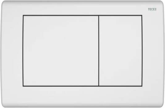 Tece Bedienpaneel Planus | Dualflush | Voor inbouwreservoir | 2 knops | RVS | Mat zijdewit