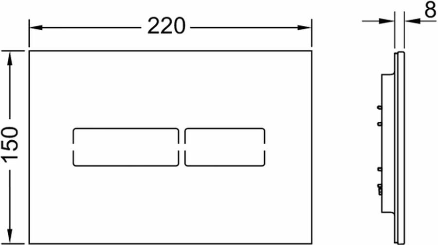 Tece Bedieningsplaat Lux | Touch free | Met elektronische spoeler | Glas | Zwart - Foto 2