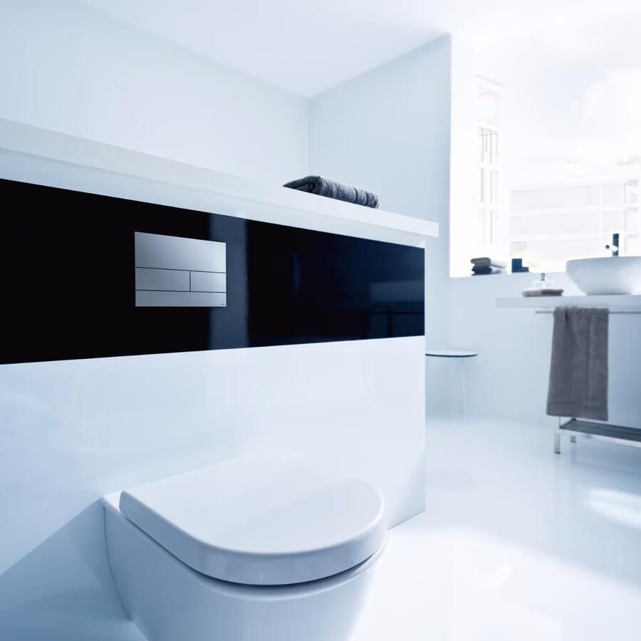 Tece Bedieningsplaat square II | 2 knops | Dualflush | RVS | Chroom geborsteld