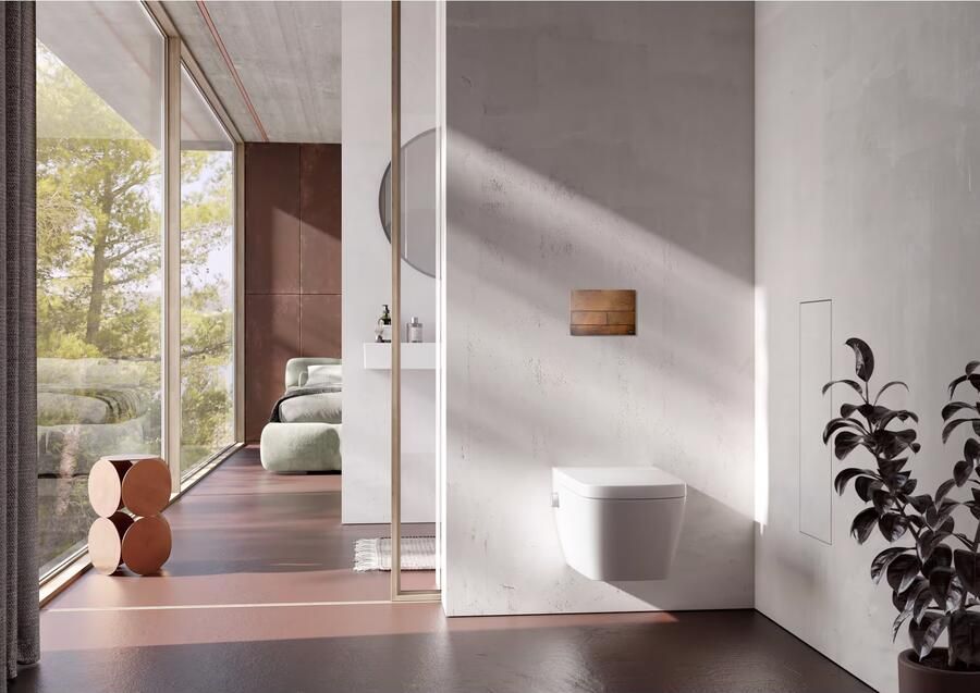 Tece Bedieningsplaat square II | 2 knops | Dualflush | RVS | Geroest staal - Foto 3