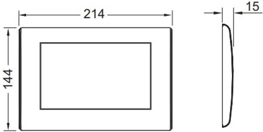 Tece Bedienpaneel Planus | 1 knop | RVS | Geborsteld rvs