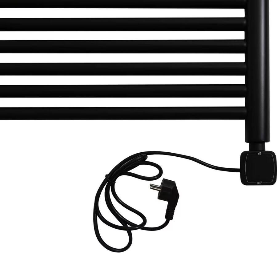 Thermrad Handdoekradiator Tone-e | 120x55 cm | Elektrisch | 600 Watt | Mat zwart - Foto 3