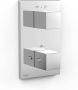 Tres Badkraan Mont Blanc | Inbouw | Thermostaatkraan | Incl.Inbouwdeel | Waterval uitloop | 2-weg | Rechthoek | Chroom - Thumbnail 1