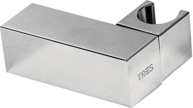 Tres Handdouchehouder Ducha | Verstelbaar | Messing | Vierkant | Chroom - Foto 2