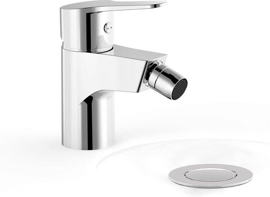 Tres Bidetkraan met handdouche Base | Opbouw | Mengkraan | 1-hendel | Rond | Chroom