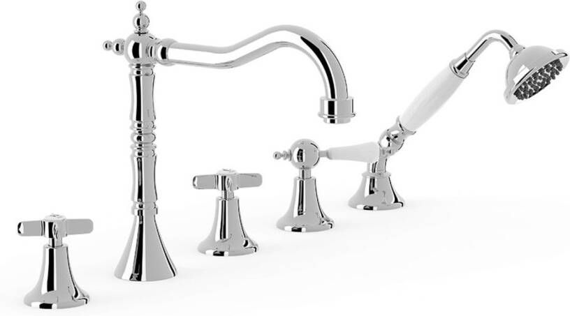 Tres Badrand kraan Clasic | Inbouw | Mengkraan | 2-weg | Vintage | Chroom - Foto 2