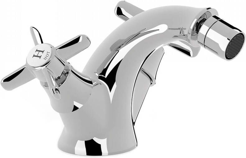 Tres Bidetkraan Clasic | Opbouw | Mengkraan | 2-knops | Vintage | Chroom - Foto 2