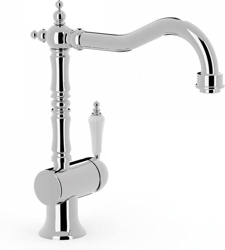 Tres Keukenkraan Clasic | Opbouw | 360° Draaibaar | Mengkraan | 1-hendel | Vintage | Chroom