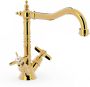 Tres Keukenkraan Clasic | Opbouw | 360Â° Draaibaar | Mengkraan | 2-knops | Vintage | 24k Goud glans - Thumbnail 1