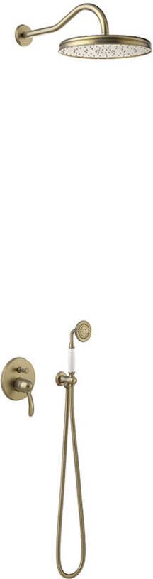 Tres Regendouche set Clasic | Inbouw | Mengkraan | 2-weg | Vintage | Messing oud - Foto 4