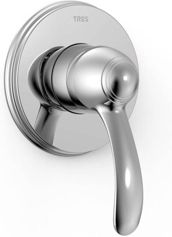 Tres Douchekraan Clasic | Inbouw | Mengkraan | Incl.Inbouwdeel | 1-weg | Vintage | Chroom