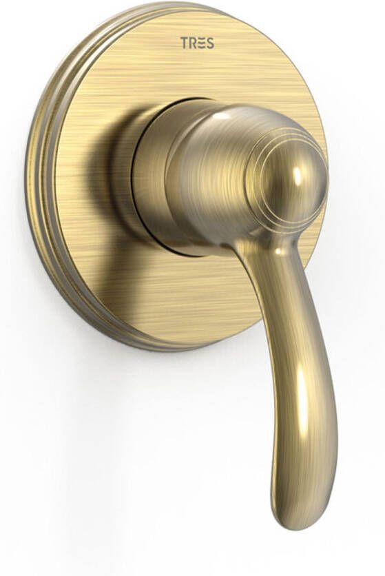 Tres Douchekraan Clasic | Inbouw | Mengkraan | Incl.Inbouwdeel | 1-weg | Vintage | Goud glans