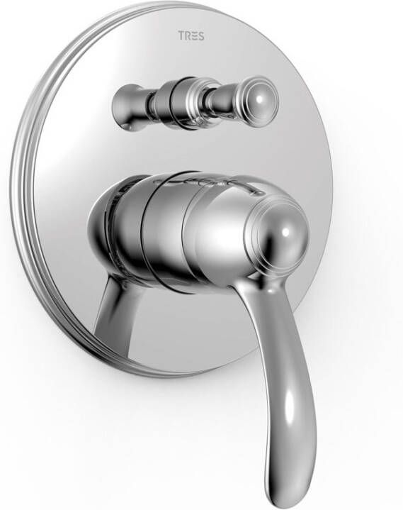 Tres Douchekraan Clasic | Inbouw | Mengkraan | Excl.Inbouwdeel | 2-weg | Vintage | Chroom