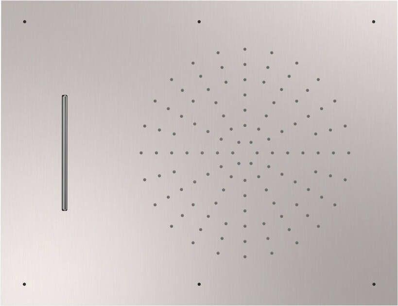 Tres Hoofddouche Exclusive | 50x65 cm | Met waterval | Rechthoek | RVS look - Foto 2