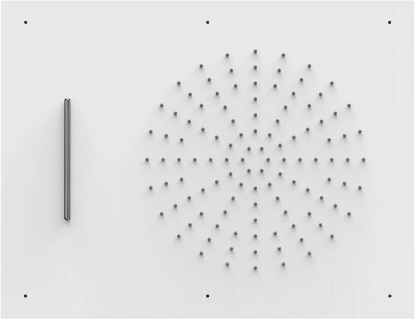 Tres Hoofddouche Exclusive | 50x65 cm | Met waterval | Rechthoek | Wit mat - Foto 2