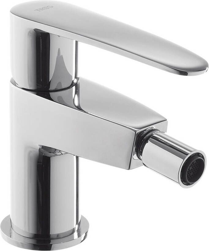 Tres Bidetkraan Flat | Opbouw | Mengkraan | 1-hendel | Rond | Chroom - Foto 3