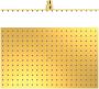 Tres Hoofddouche Ducha | 40x25 cm | Rechthoek | 24K Goud glans - Thumbnail 1