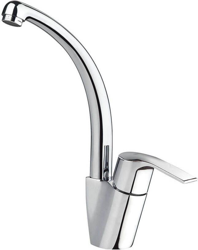 Tres Keukenkraan K | Opbouw | 360° Draaibaar | Mengkraan | 1-hendel | Rond | Chroom - Foto 3