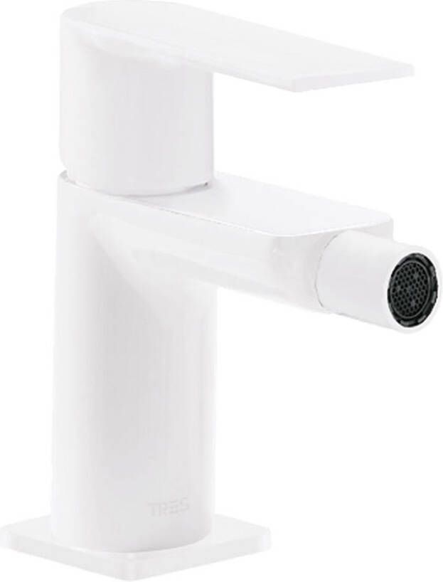 Tres Bidetmengkraan Loft Colors 1-Hendel Bidet Uitloop Recht 8 cm Rond Mat Wit - Foto 2