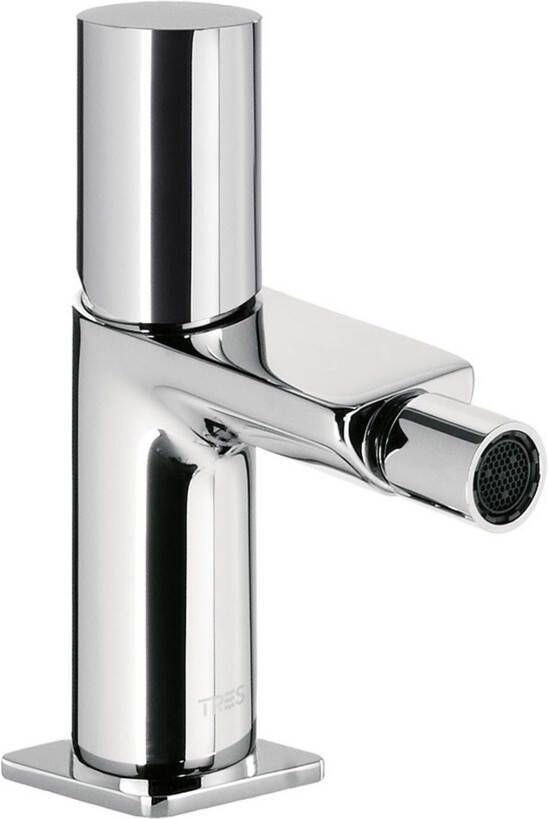 Tres Bidetkraan Loft | Opbouw | Mengkraan | 1-knop | Rond | Chroom - Foto 2
