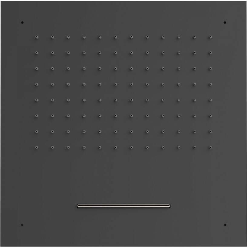 Tres Hoofddouche Loft | 50x50 cm | Met waterval | Vierkant | Zwart mat - Foto 2