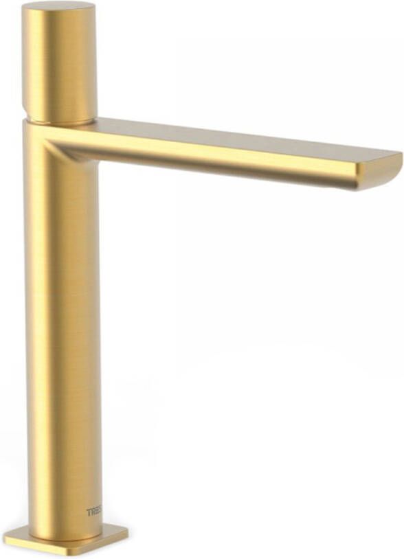 Tres Wastafelkraan Loft | Opbouw | Mengkraan | Hoog model | 1-knop | Rond | 24k Goud mat